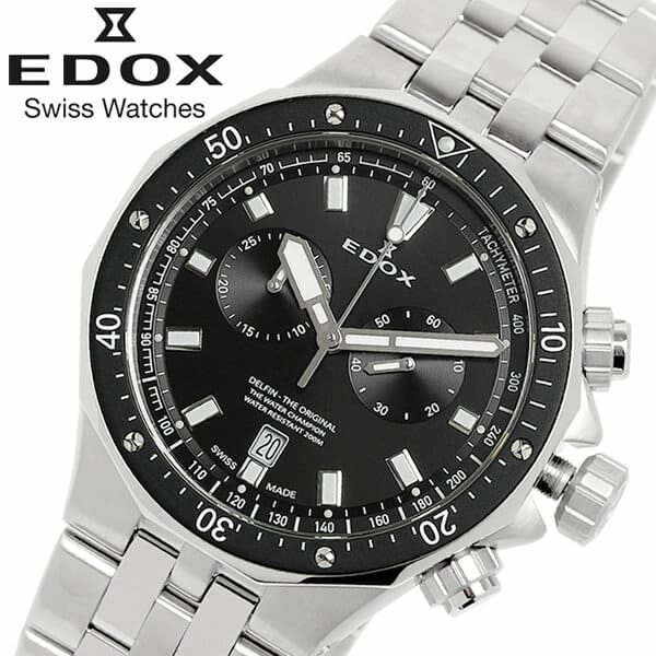New]EDOX edokkusuderufin watch mens quartz Chronograph 200m waterproofing  calendar 10109-3m-nin - BE FORWARD Store