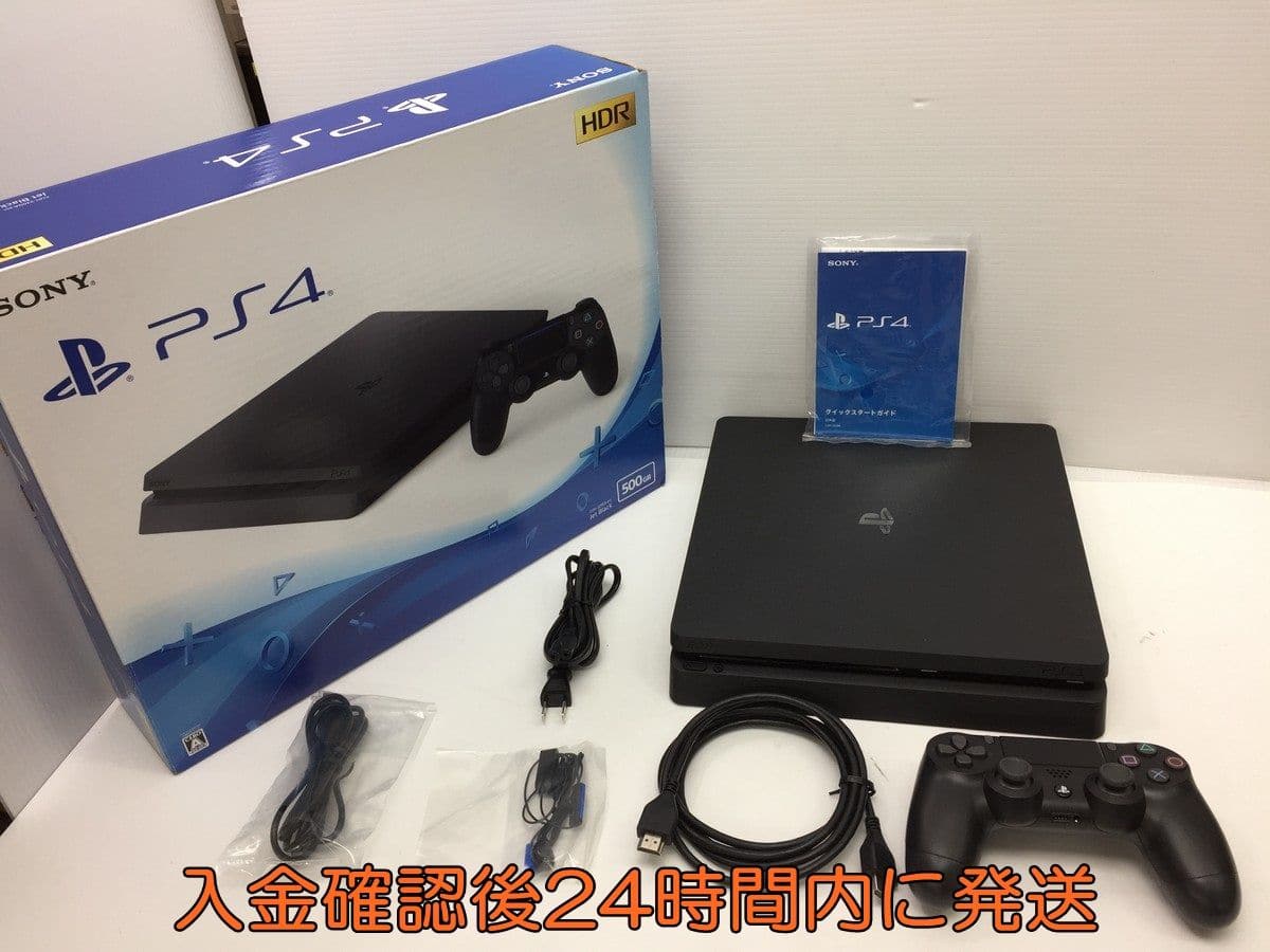 Used]SONY PlayStation 4 jet Black 500GB (CUH-2200AB01) initialization,  operation check finished 5H0239-005yy/F4 - BE FORWARD Store