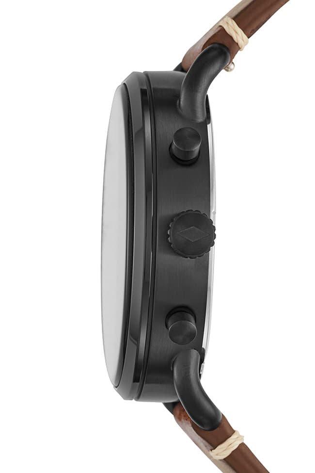 New FOSSIL COMMUTER CHRONO Men s Watch Black Dark Brown Leather FS5403 BE FORWARD Store