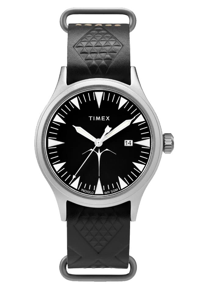 New Timex Keone Nunes Men s Watch 40mm Leather NATO Silver Black