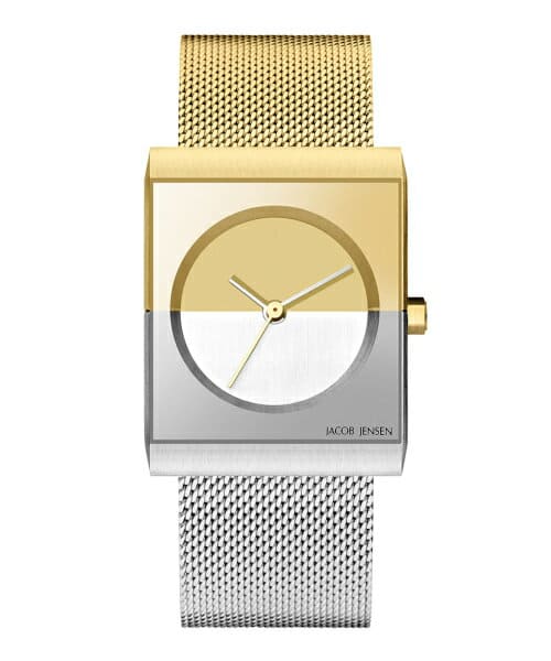 極美品 JACOB  Classic 24mm 526 腕時計 New]JACOB JENSEN Classic Ladies Watch 526 Silver/Gold - BE FORWARD