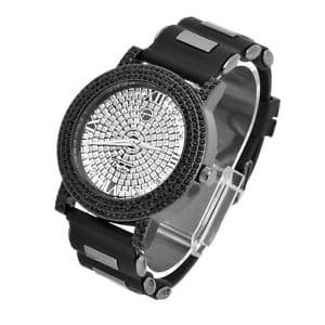 New]hip hop mens cz techno silver plated bling iced out watches wr 