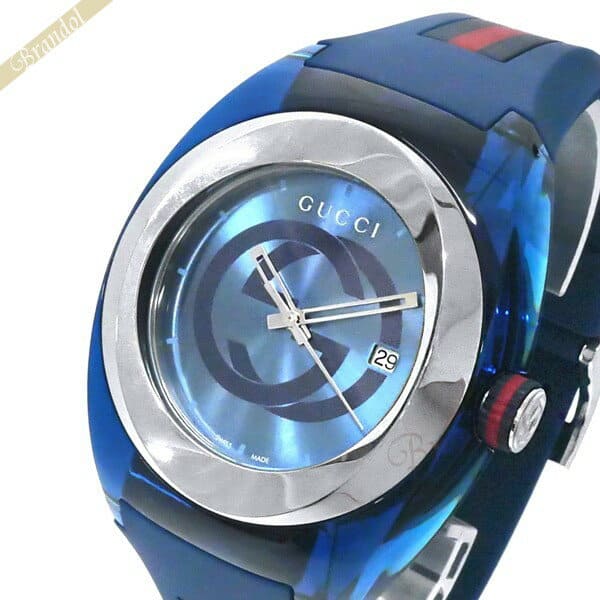 New GUCCI SYNC Men s Watch 46mm Blue YA137104A BE FORWARD Store
