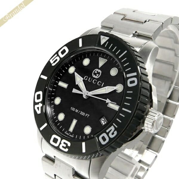 New]GUCCI Men's Watch DIVER 45mm Black 