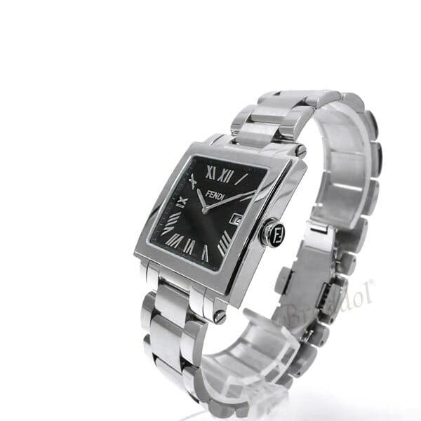 New]FENDI Men's Watch Quadoro Square Black/Silver F606011000