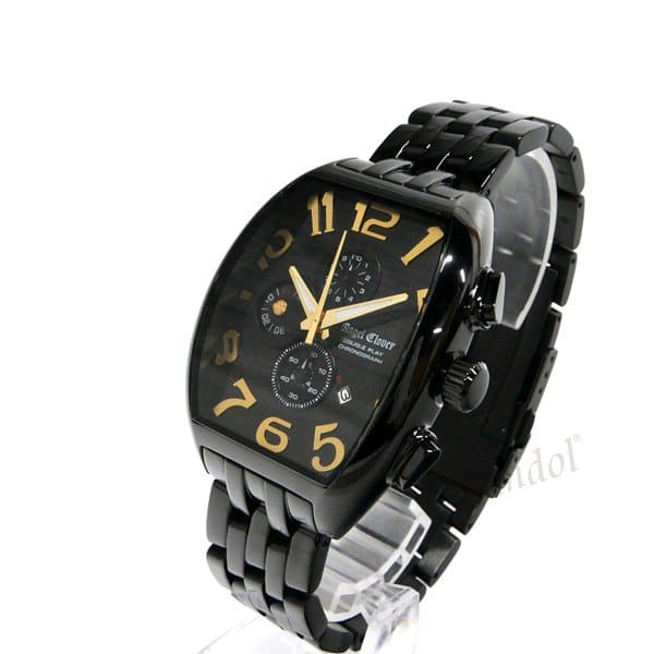 時計 Angel Clover Double Play Chronograph New]Angel Clover Men's Chronograph Watch Double Play Tonneau