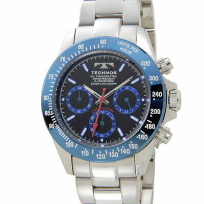 New]Technos techno Chronograph mens watch TSM401SN - BE FORWARD Store