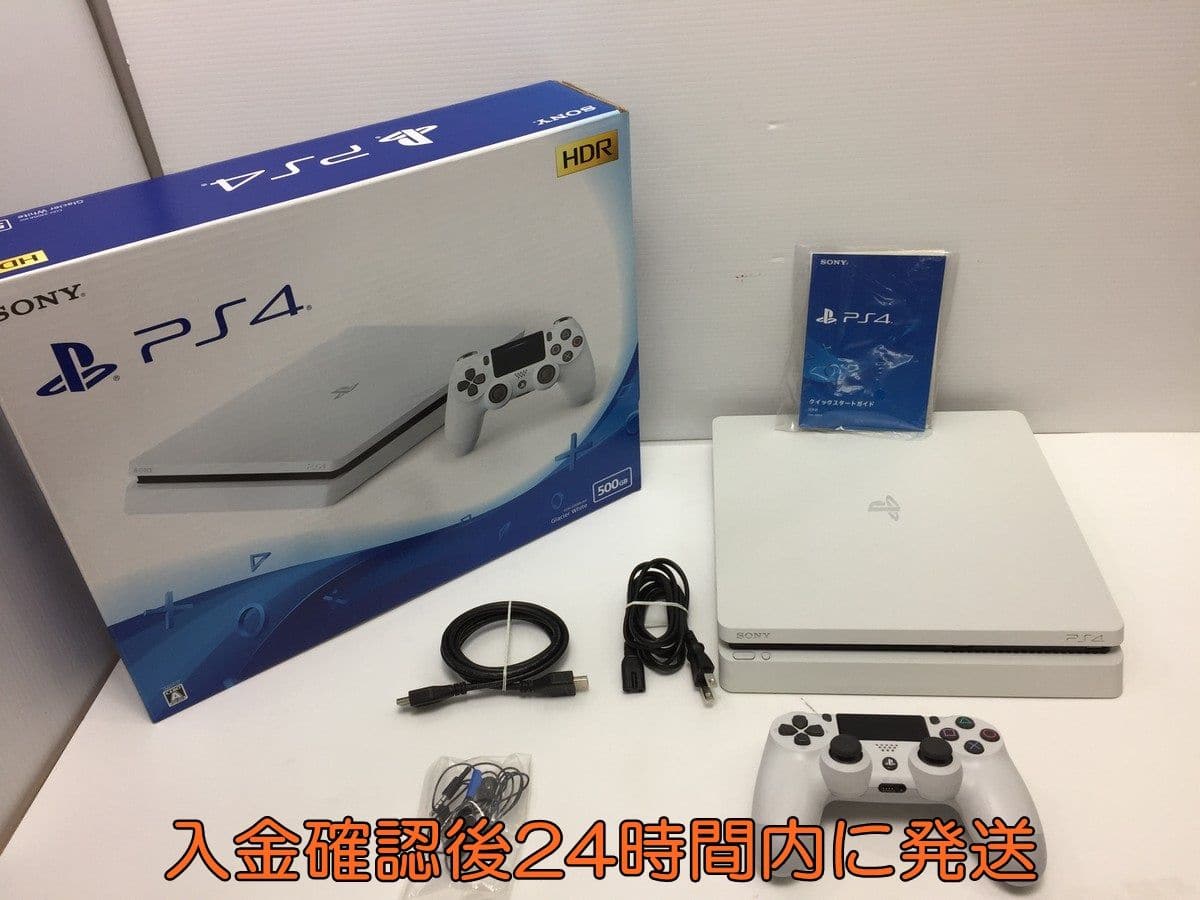 Used]SONY PlayStation 4 grays Shah white 500GB (CUH-2200AB02)  initialization, operation check finished * USB cable missing part  5H0309-004yy/F4 - BE FORWARD Store