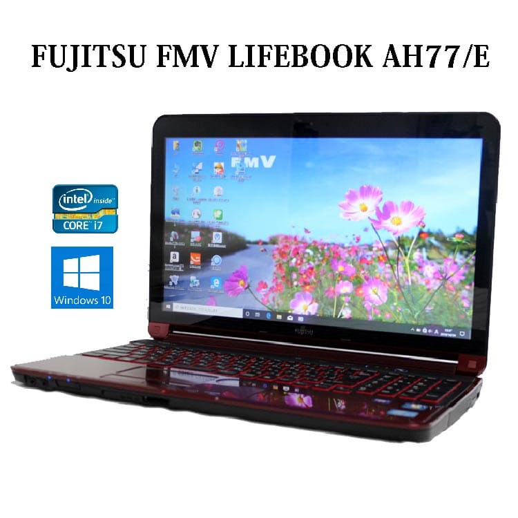 Used]Fujitsu FUJITSU FMV LIFEBOOK AH77/E FMVA77ERG garnet red Core