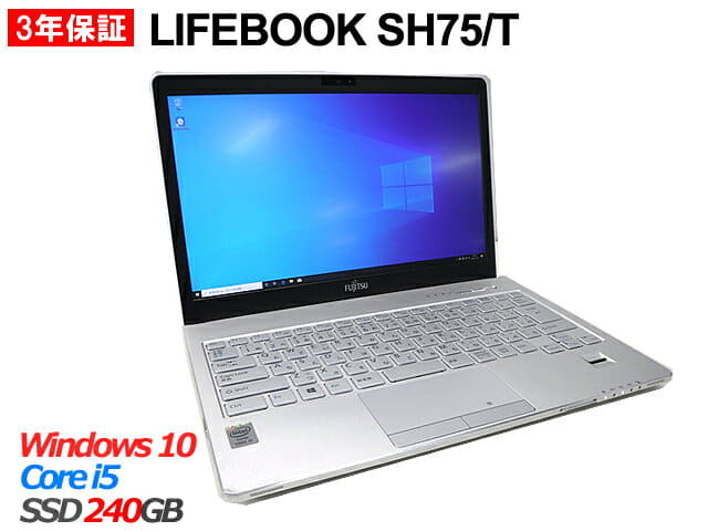 Used]FUJITSU LIFEBOOK SH75/T FMVS75TWP Note B5, mobile Windows 10