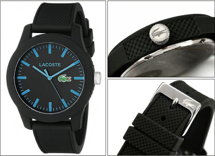 lacoste black and blue watch