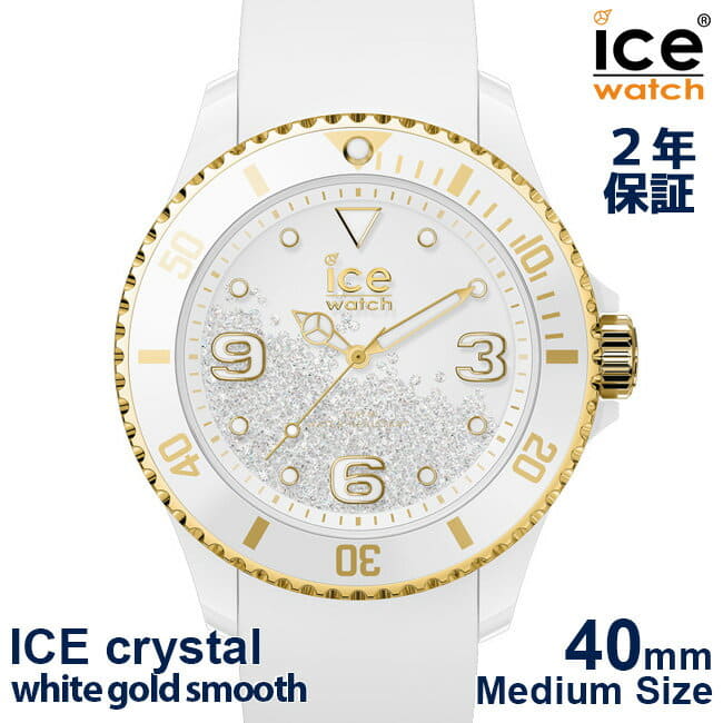 New]ICE WATCH ice watch ice crystals medium 40mm Swarovski crystal white  mens Lady's 017247 ICE crystal Swarovski Crystal Medium - BE FORWARD Store