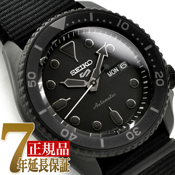 New]Mechanical machine type watch distribution model Black dial nylon belt  SBSA025 with the SEIKO 5 street-style SEIKO 5 Sports Street Style  self-winding watch rolling by hand - BE FORWARD Store