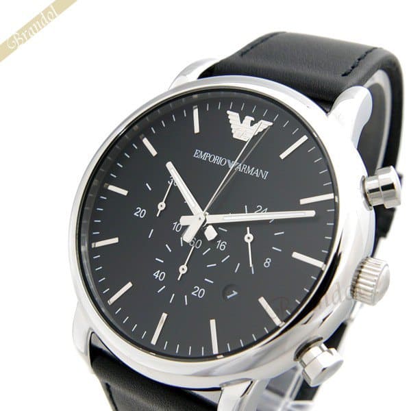 New]Emporio Armani Men\'s Chronograph Watch 46mm Black AR1828 - BE FORWARD  Store