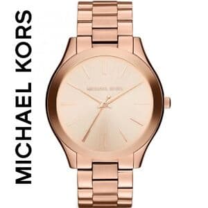 New]Watch Michael Rose Gold slim box tag michael kors mk3197 watch rose  gold slim runway brand in box with tags - BE FORWARD Store