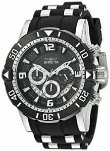 New]Watch pro diver mens round carbon 
