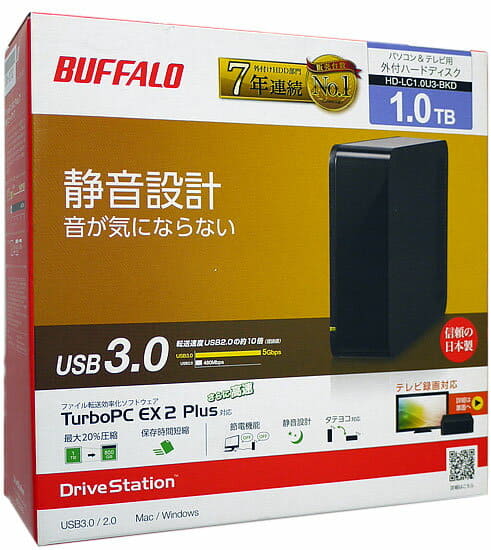 New]BUFFALO External HDD DriveStation HD-LC1.0U3-BKD 1.0TB - BE