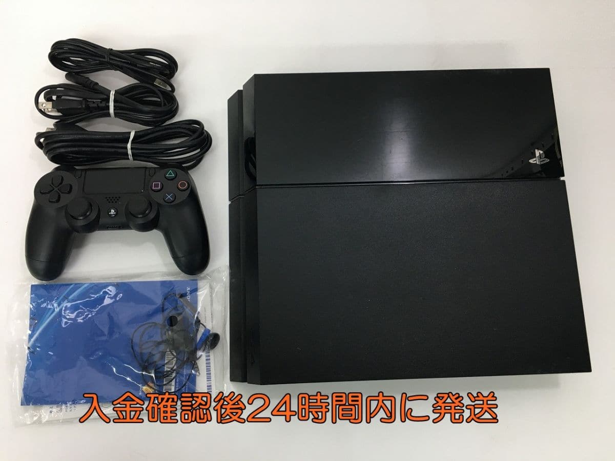 Used]PS4 CUH-1100A 500GB jet Black operation check initialization finished  1A0552-095hh/F4 - BE FORWARD Store
