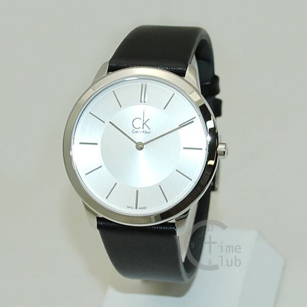 [New]Calvin Klein CK (Calvin Klein) clock watch K3M211C6 Silver Black leather mens quartz BE