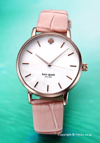 [New]Kate spade clock Lady's KATE SPADE watch Croco Embossed Metro ...