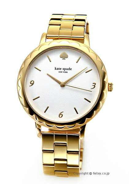 New Kate spade clock Lady s KATE SPADE watch Slim Metro Scallop KSW1494 BE FORWARD Store