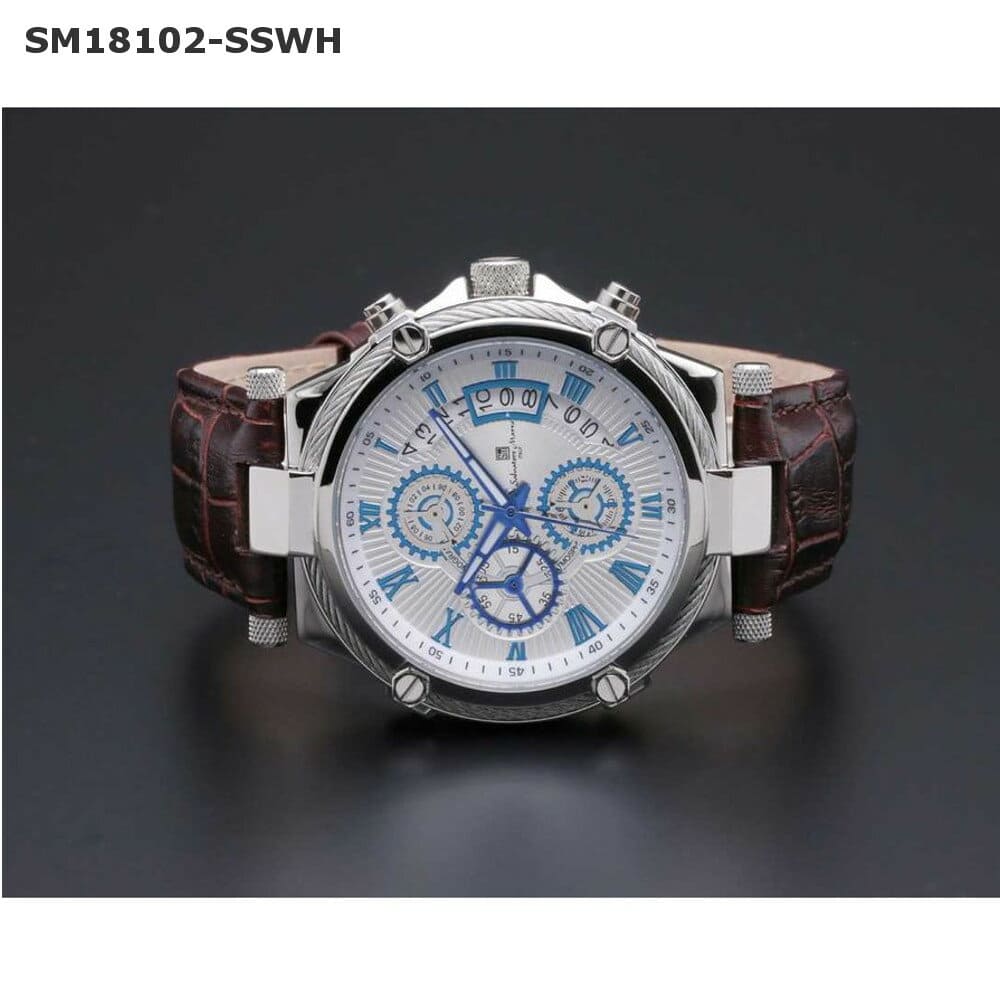 New] Salvatore Marra watch SM18102-SSWH/ SM18102-SSBK/ SM18102