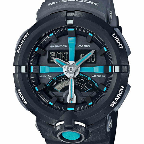 New mens GA 500P 1AJF G SHOCK CASIO Casio G SHOCK G SHOCK Black BE FORWARD Store
