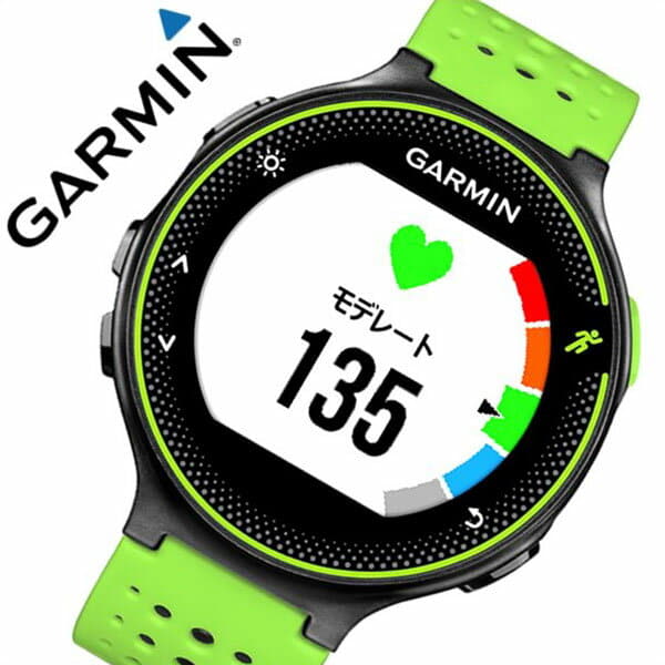 New]Garmin For Athlete 235J GPS Sports Watch Unisex Black/Green 