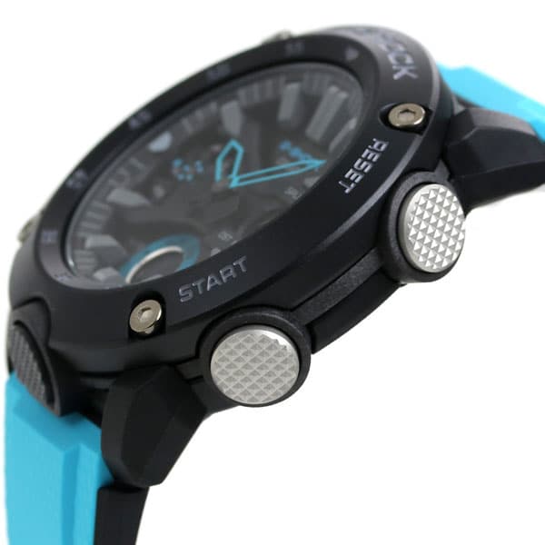 New]G-SHOCK GA-2000 mens watch GA-2000-1A2DR Black X light blue