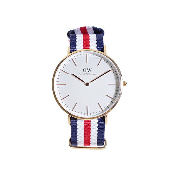 daniel wellington red white blue
