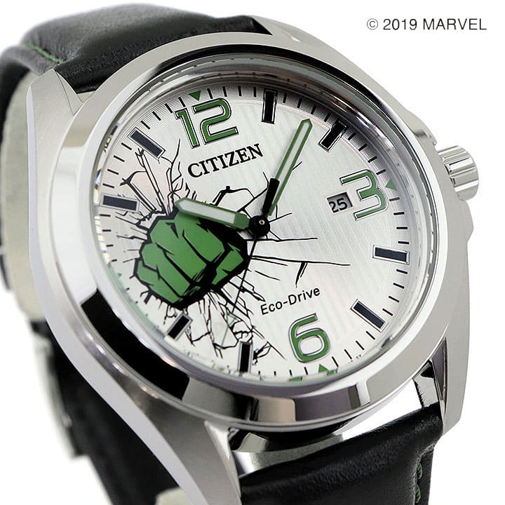 New]Citizen Hulk Marvel Eco-drive Men's Watch Leather AW1431-24W - BE  FORWARD Store