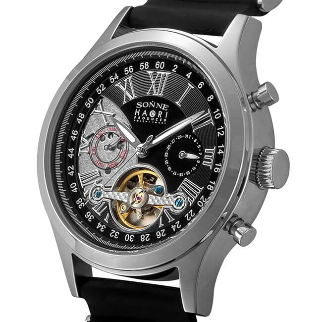 New]SONNE x HAORI Men's Automatic Multifunction Watch H016