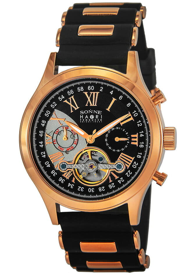 New]SONNE x HAORI Men's Automatic Multifunction Watch H016