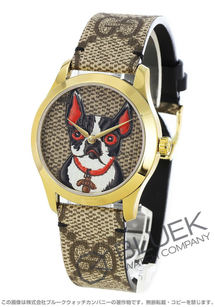 gucci boston terrier watch