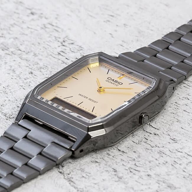 New]ten years CASIO Casio standard AQ-230GG-9A watch mens Lady's Navy Gold  gold - BE FORWARD Store