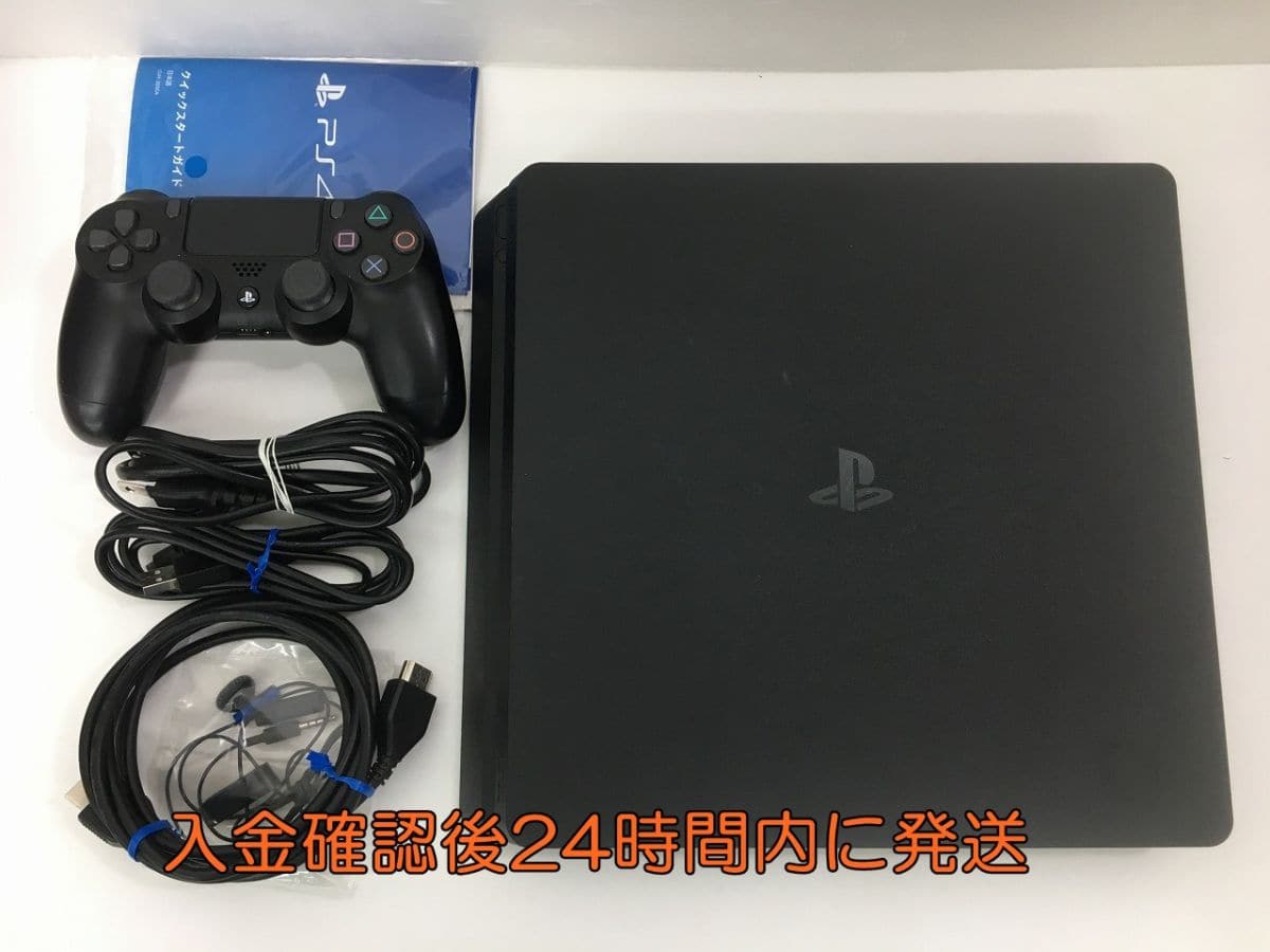 Used]PS4 CUH-2000A 500GB jet Black operation check initialization
