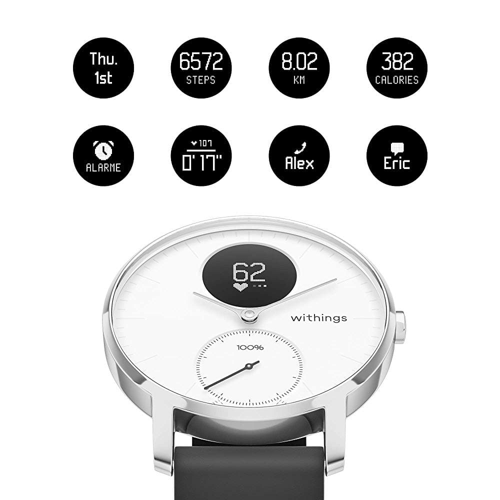 New Smart Heartbeat Activity Monitor 36mm Model White Hwa03 36white All Jp Born In Withings Steel Hr France Be Forward Store