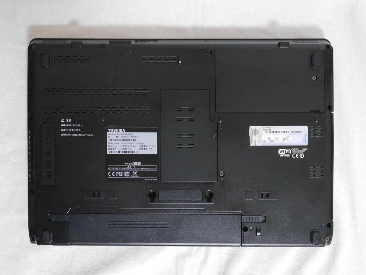 Used]TOSHIBA Dynabook Satellite B551/C Core i3 2310M 15.6 inch/RAM 