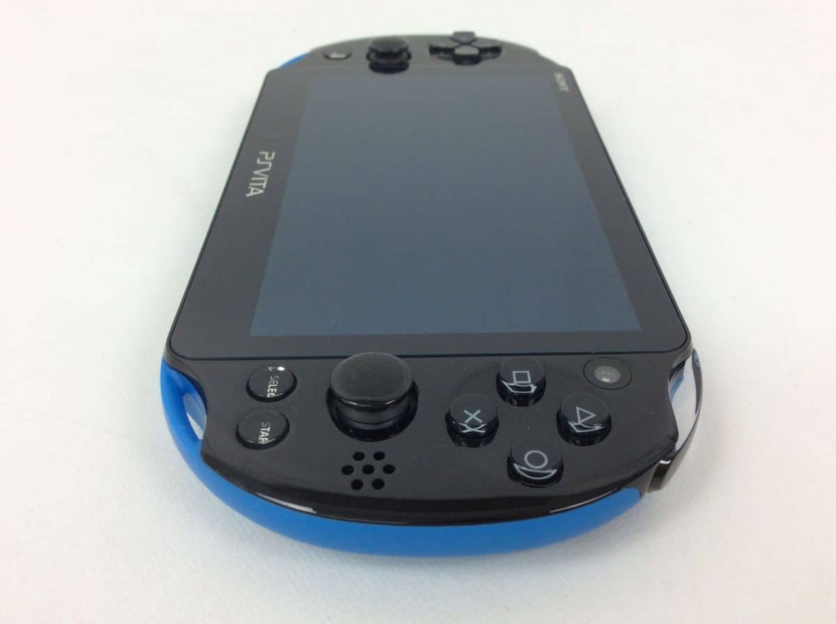 Used]SONY PSVITA PCH-2000 Black Aqua blue PlayStation VITA EC31