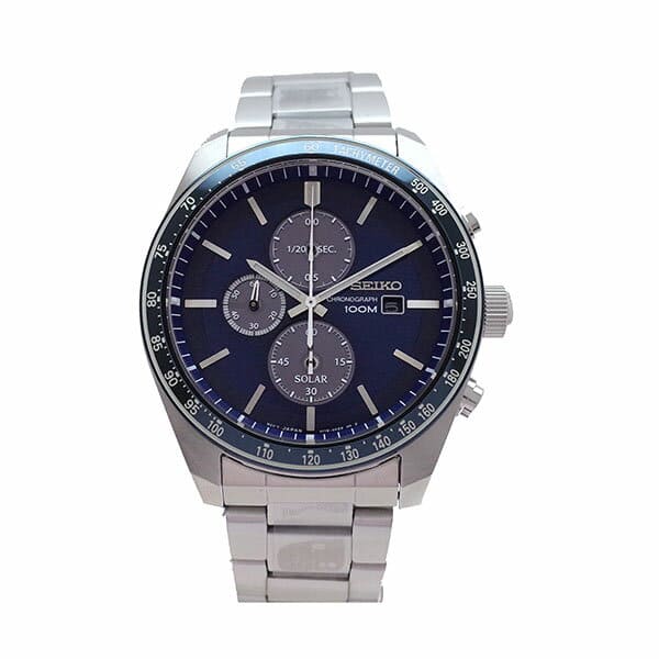 New]Seiko Men's Quartz Watch Silver/Navy SSC719P1 - BE FORWARD Store