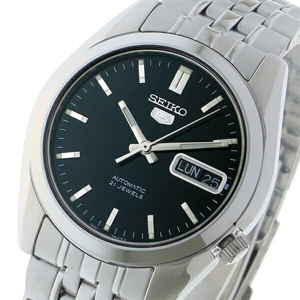New]Seiko 5 Men's Self-winding Watch Black SNK361K1 - BE FORWARD Store