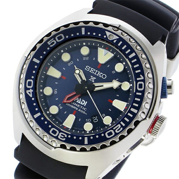 New]SEIKO Prospex Kinetic GMT Diver PADI Men's Watch Navy SUN065P1 - BE  FORWARD Store