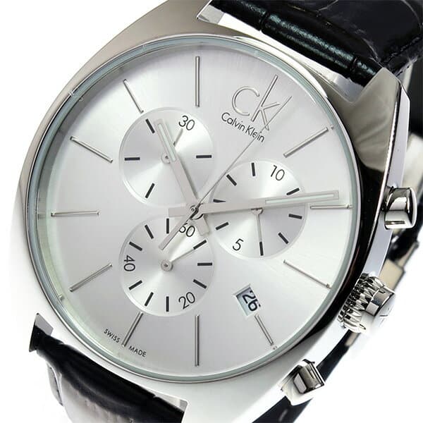 Reskyd kopi Forgænger New]Calvin Klein CK Men's Chronograph Quartz Watch Silver K2F27120 - BE  FORWARD Store