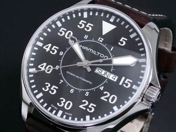 New Hamilton Khaki Pilot Men s Self winding Watch H64715535 BE FORWARD Store