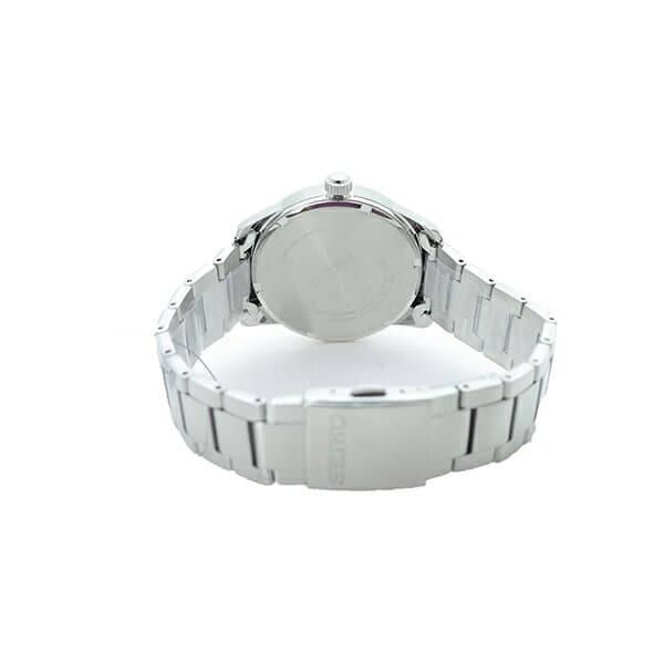 New]Seiko Men's Solar Quartz Watch Black/Silver SNE527P1 - BE FORWARD Store
