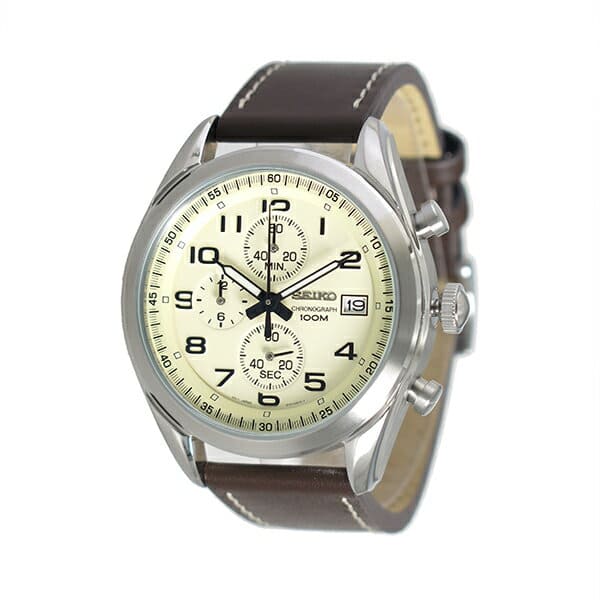 New]Seiko Men's Quartz Watch Ivory SSB273P1 - BE FORWARD Store