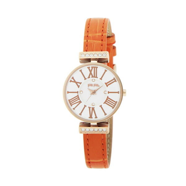 New]FOLLI FOLLIE Mini Dynasty Ladies Quartz Watch Orange