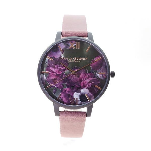 New Olivia Burton Ladies Quartz Watch Black Pink OB16AD38 BE FORWARD Store