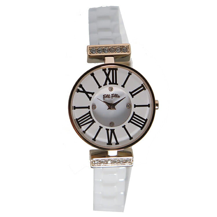 New]FOLLI FOLLIE Ladies Quartz Watch White WF15B028BSZ - BE 