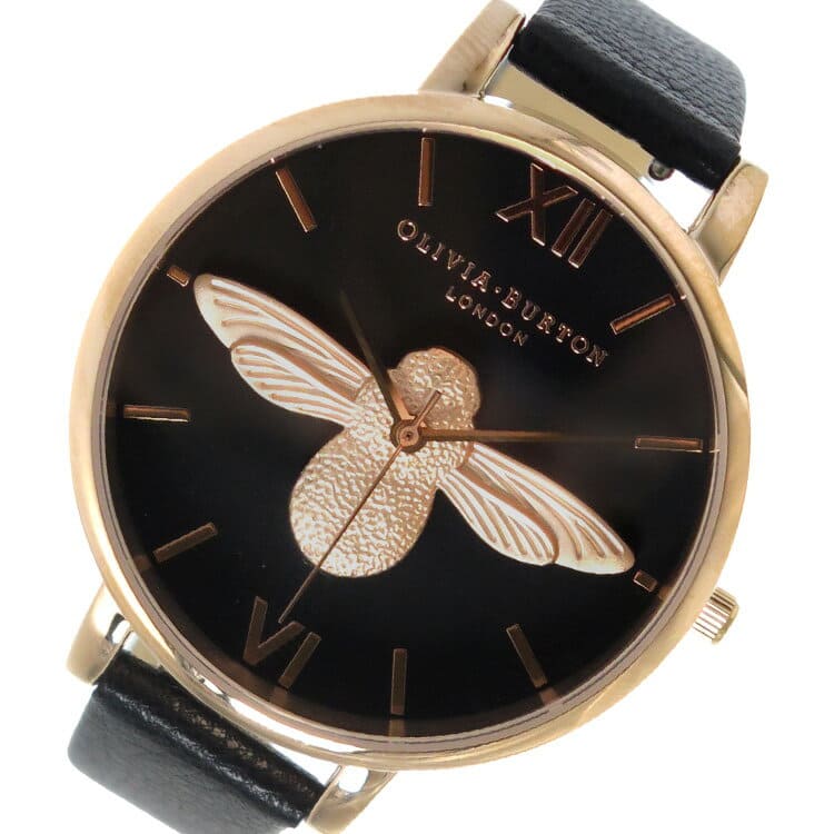 New Olivia Burton Ladies Quartz Watch Black OB16AM98 BE FORWARD Store